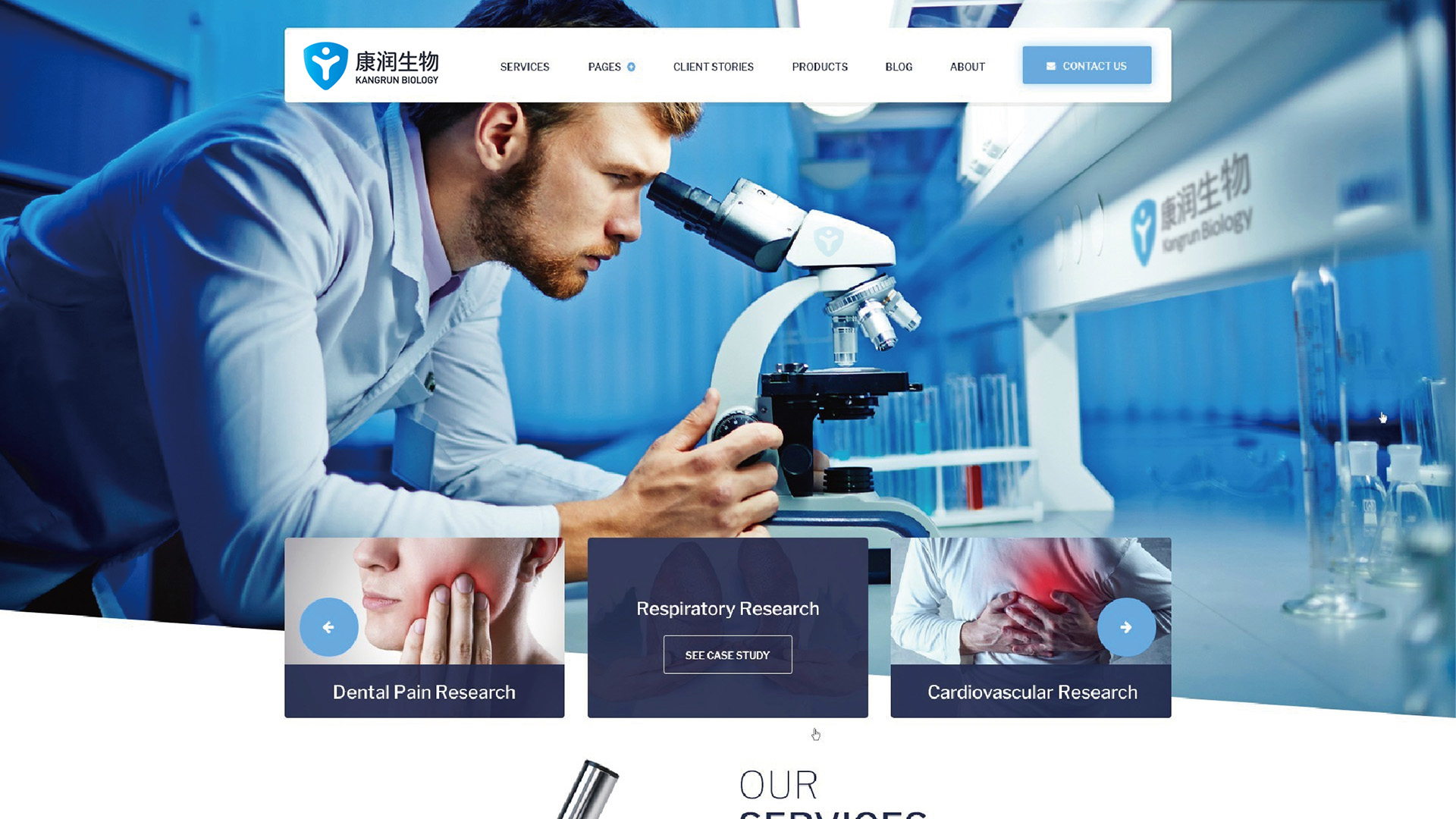 康润生物品牌设计网站设计 康润生物品牌设计网站设计